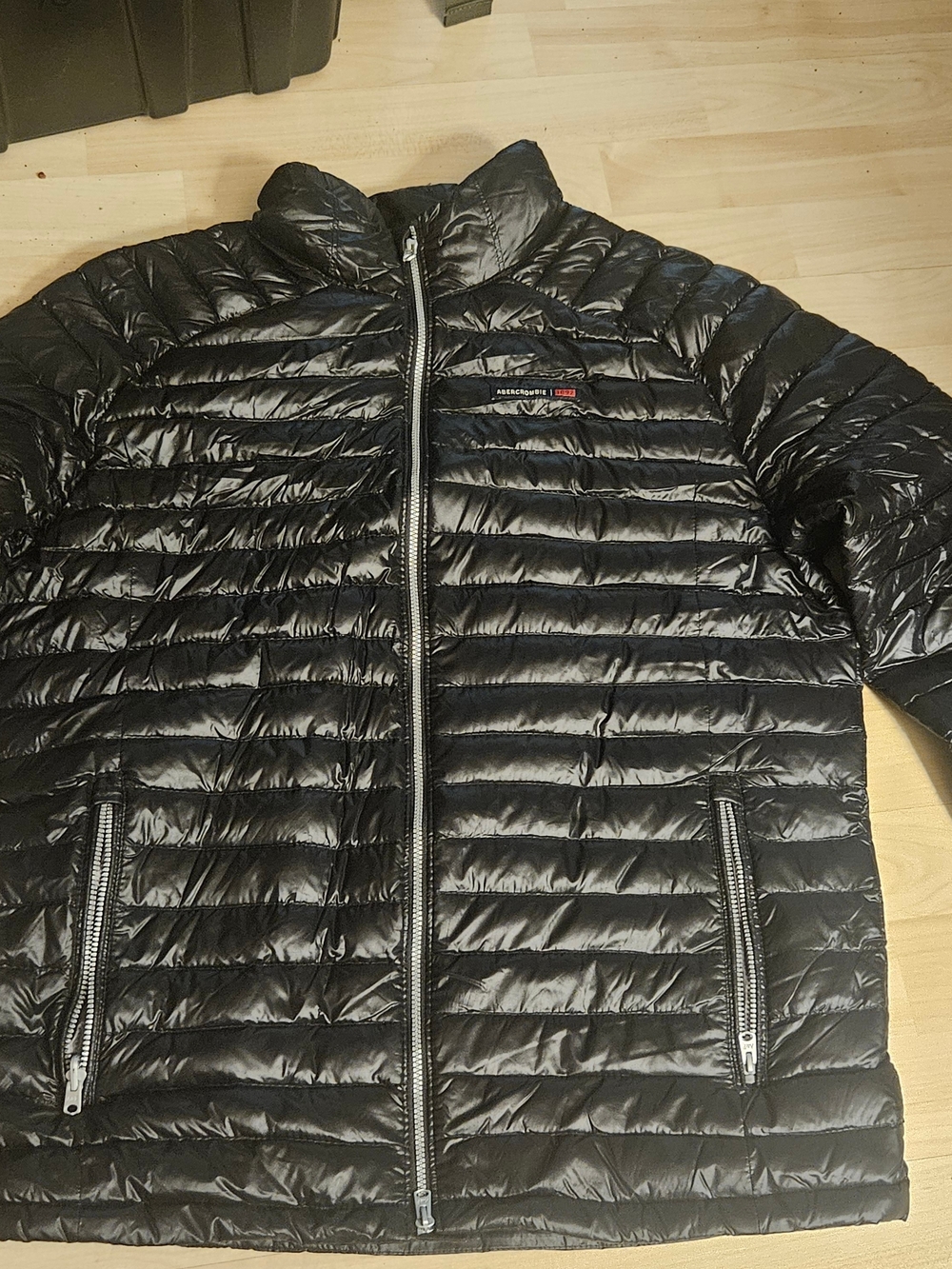 Abercrombie & Fitch Ultra Lightweight Down Puffer Jacket Black Med